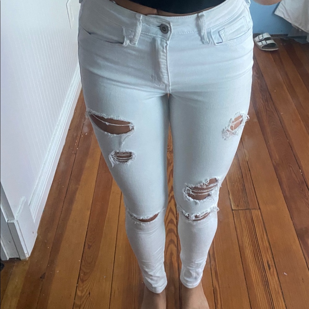 white jeans
